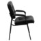 Emma and Oliver Faux Leather Executive Reception Chair with Powder Coated Frame